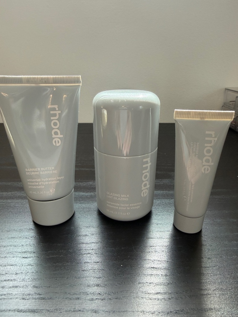 RHODE Skincare Trio in Light Gray